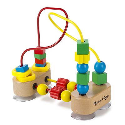 Melissa Doug First Bead Maze Wooden Educational Toy for Floor High Chair or Table