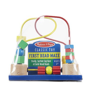 Melissa & Doug First Bead Maze - Wooden Educational Toy for Floor, High Chair, or Table