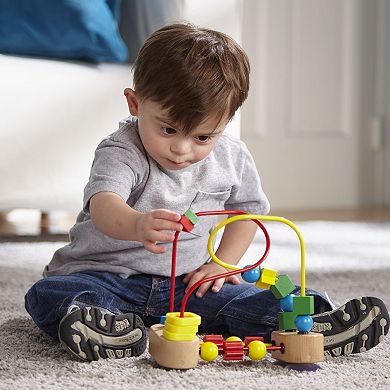 Melissa & Doug First Bead Maze - Wooden Educational Toy for Floor, High Chair, or Table