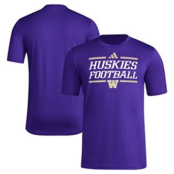 Men's adidas Purple Washington Huskies Locker Football Pre-Game AEROREADY T-Shirt