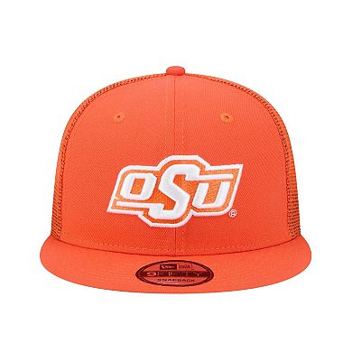 Men's New Era Orange Oklahoma State Cowboys Trucker 9FIFTY Snapback Hat