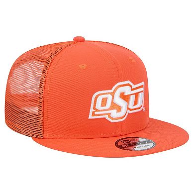 Men's New Era Orange Oklahoma State Cowboys Trucker 9FIFTY Snapback Hat