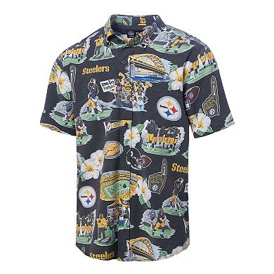 Men's Reyn Spooner Black Pittsburgh Steelers Scenic Button-Down Shirt