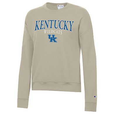 Women's Champion Tan Kentucky Wildcats Powerblend Pullover Sweatshirt
