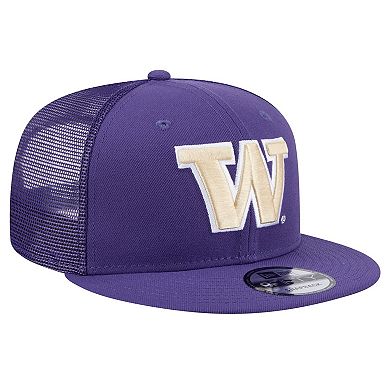 Men's New Era Purple Washington Huskies 9FIFTY Trucker Snapback Hat