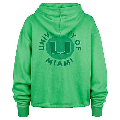 Women's '47 Green Miami Hurricanes Luminance Dot Venice Pullover Hoodie