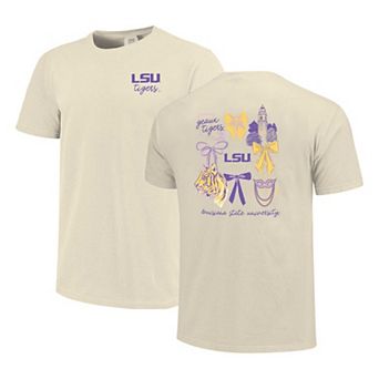 Unisex Image One Natural LSU Tigers Comfort Colors Coquette T-Shirt