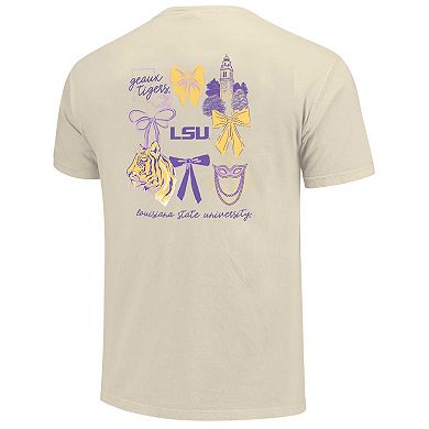Unisex Image One Natural LSU Tigers Comfort Colors Coquette T-Shirt