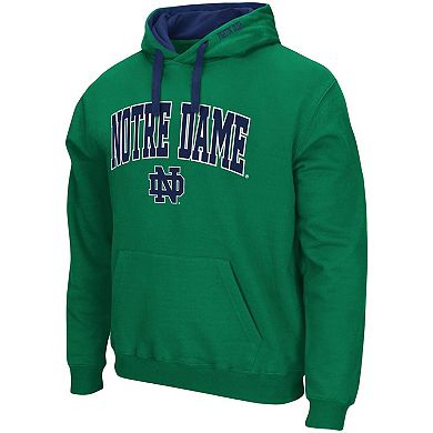 Men's Colosseum Green Notre Dame Fighting Irish Big & Tall Arch & Logo 2.0 Pullover Hoodie