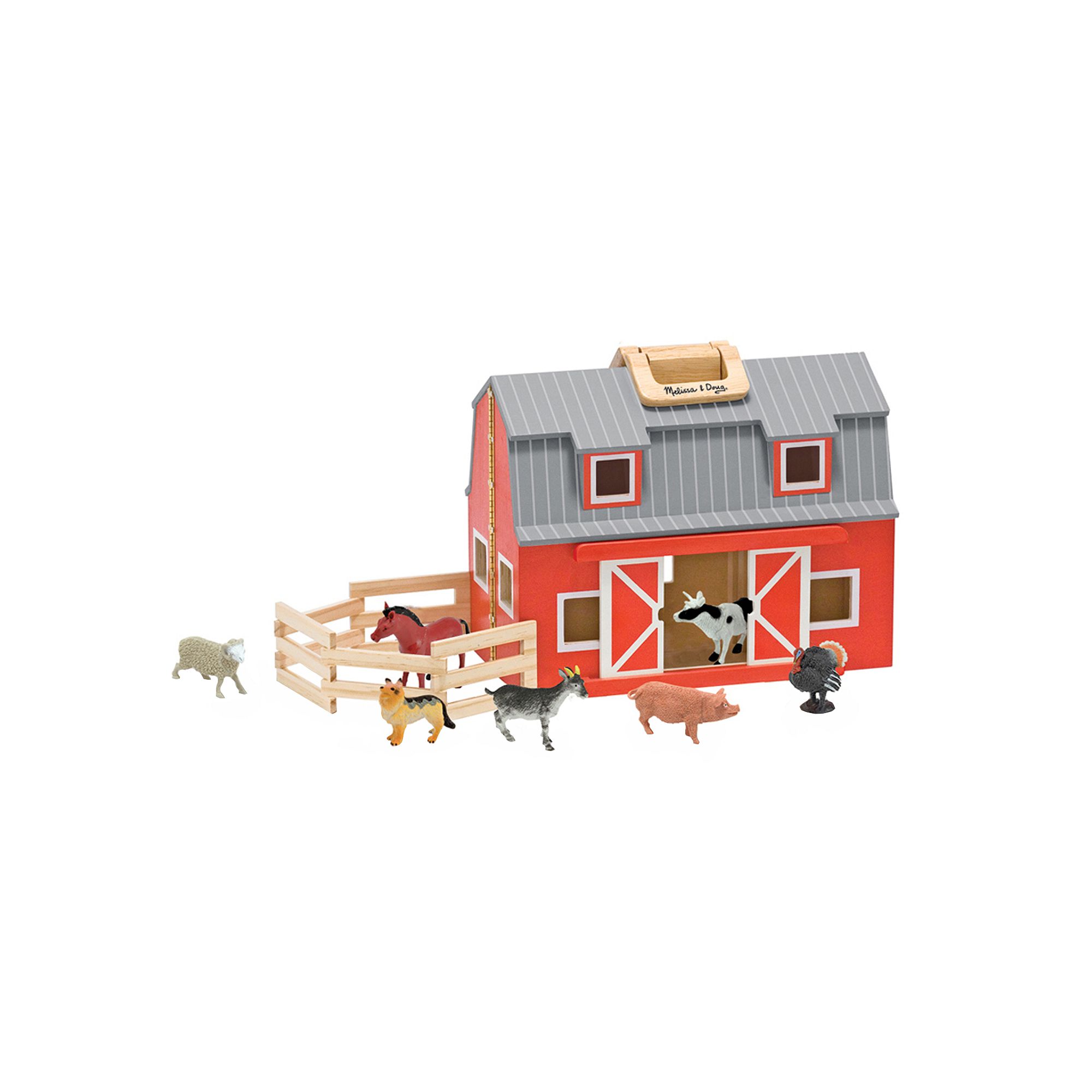 Melissa & Doug Fold & Go Barn, Multicolor