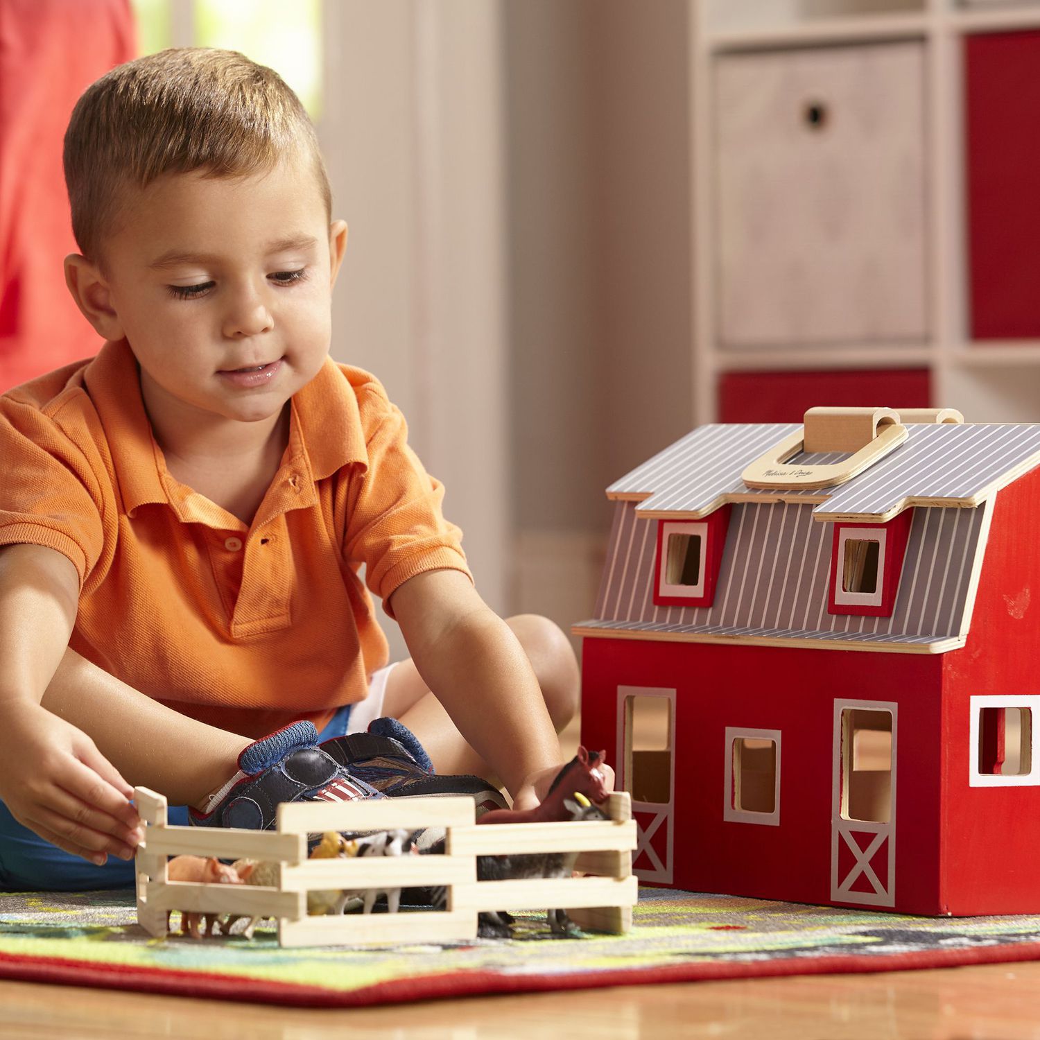 Детские фигурки Melissa & Doug Fold & Go Barn — фото 2