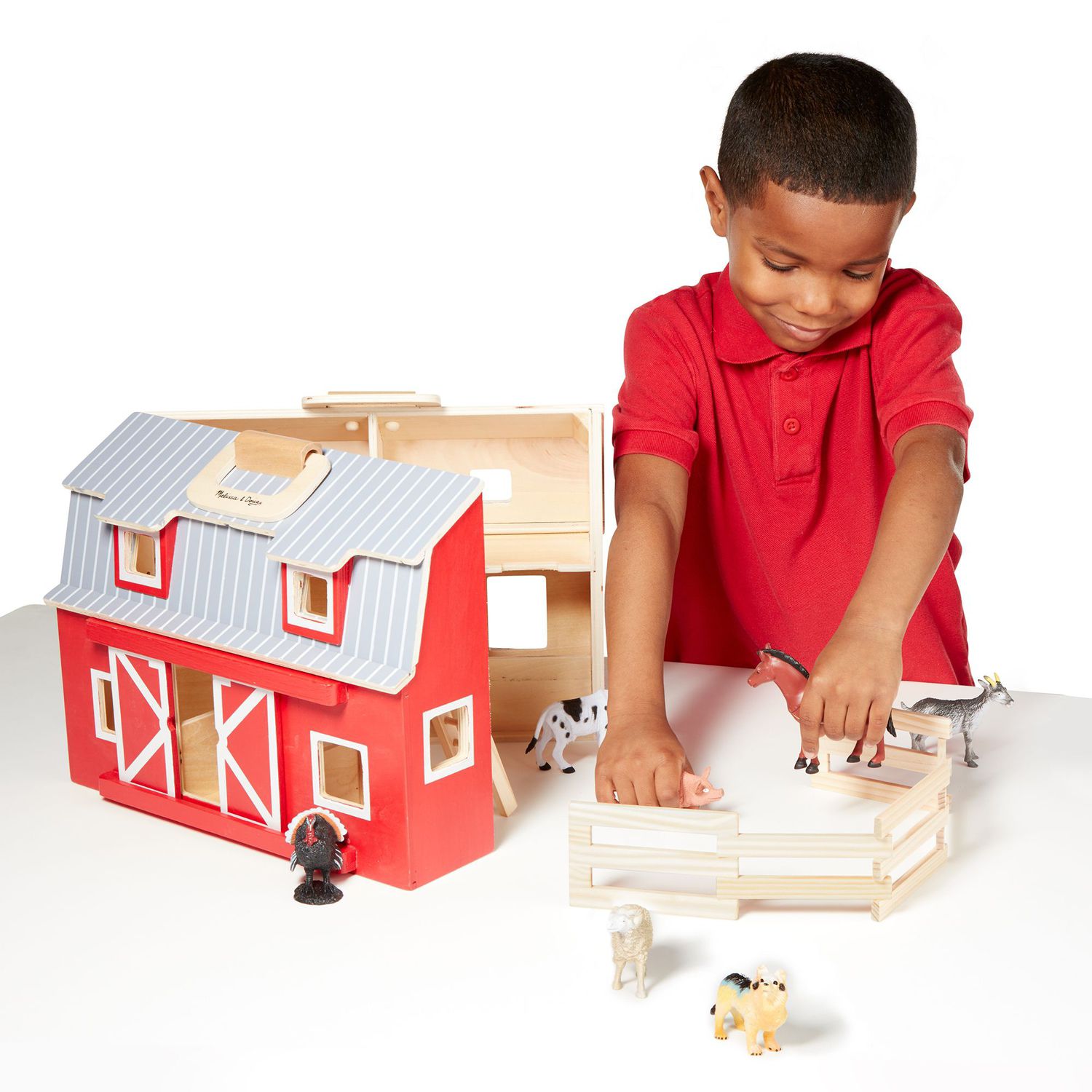 Детские фигурки Melissa & Doug Fold & Go Barn — фото 3
