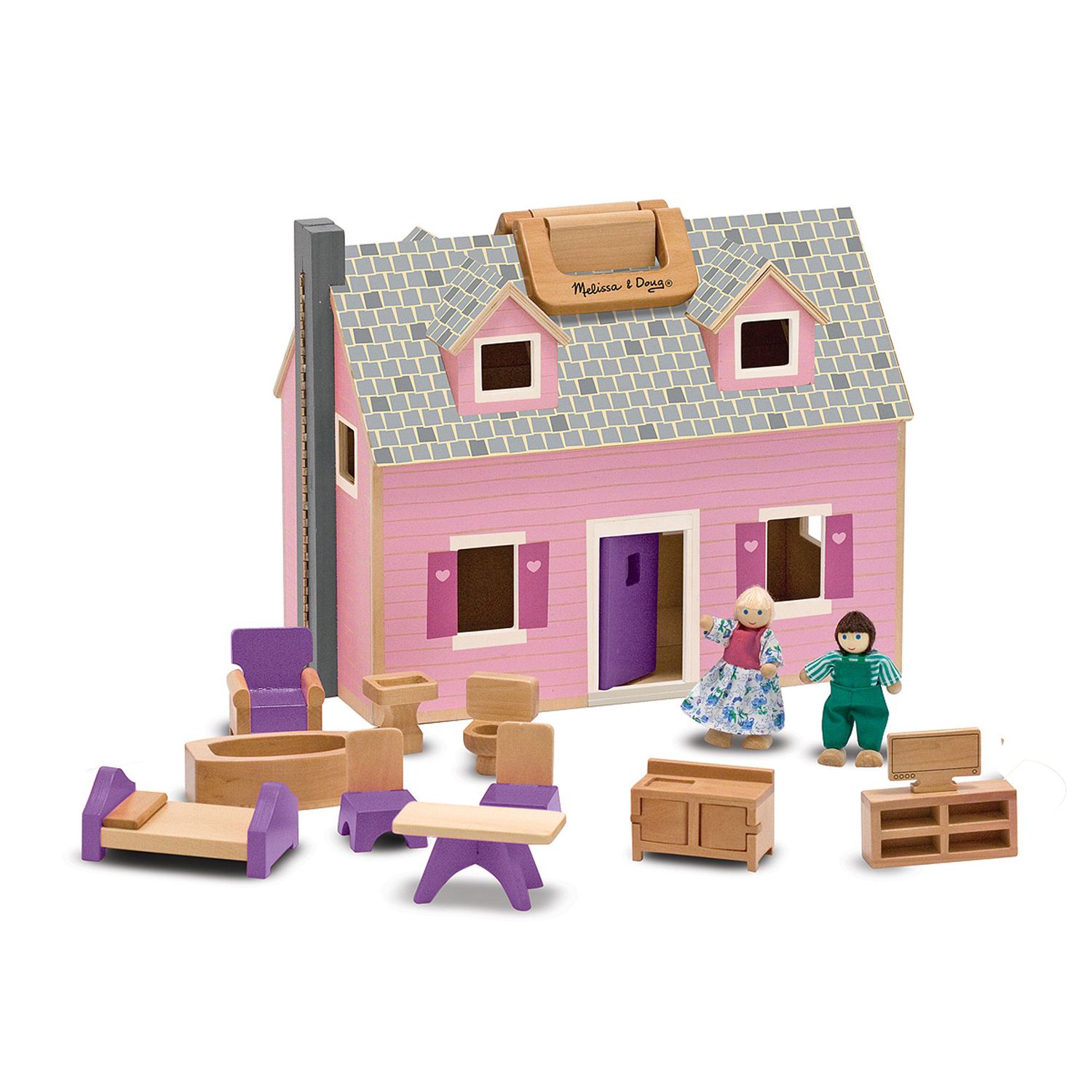 melissa and doug take along doorbell house