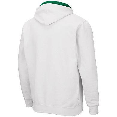 Men's Colosseum White Oregon Ducks Arch & Logo 3.0 Full-Zip Hoodie