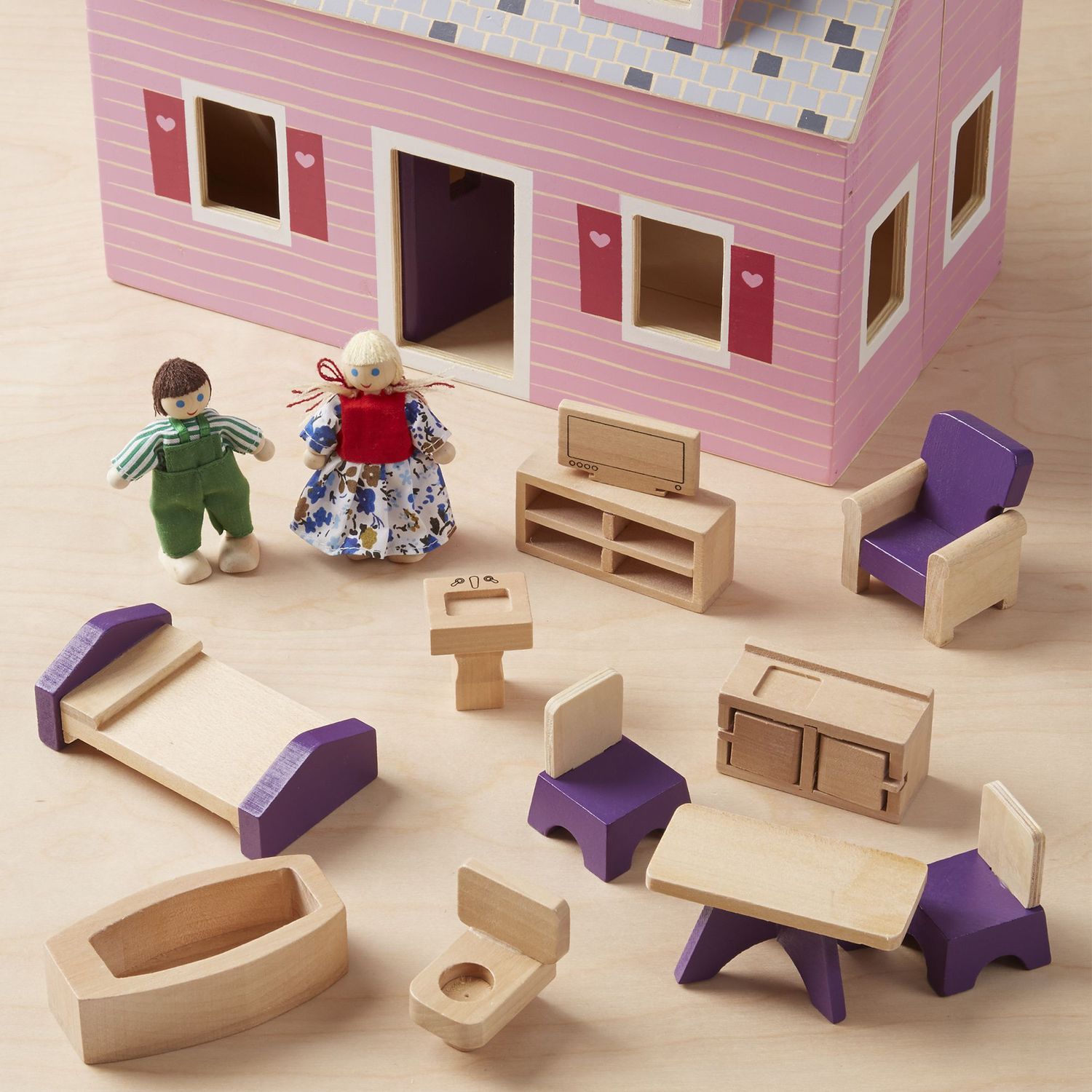 Мини-кукольный домик складной Melissa & Doug Fold & Go — фото 3