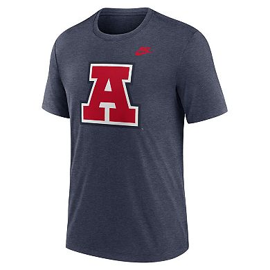 Men's Nike Heather Navy Arizona Wildcats Blitz Evergreen Legacy Primary Tri-Blend T-Shirt