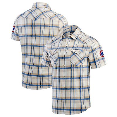 Men's Darius Rucker Collection by Fanatics Royal Chicago Cubs Plaid  Full-Snap Shirt