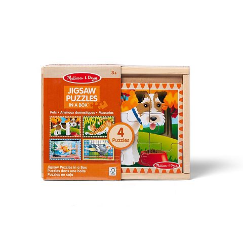 Детские игрушки Melissa & Doug Pets Jigsaw Puzzles in a Box Set