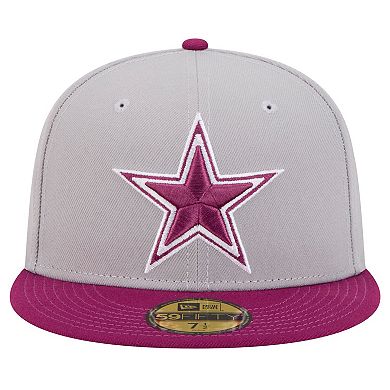 Men's New Era Gray/Purple Dallas Cowboys Two-Tone Color Pack 59FIFTY Fitted Hat