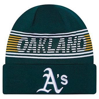 Men's New Era Green Oakland Athletics Authentic Collection Cuffed Knit Hat
