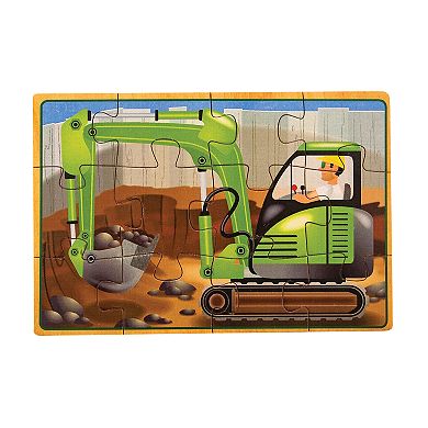 Melissa & Doug Construction Jigsaw Puzzles Box Set