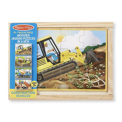 Melissa & Doug Construction Jigsaw Puzzles Box Set