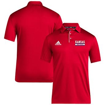 Men's adidas Red Kansas Jayhawks Coaches Polo