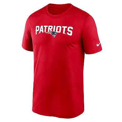 Men's Nike Red New England Patriots Primetime Legend Wordmark Performance T-Shirt