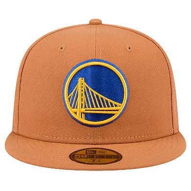 Men's New Era Tan Golden State Warriors Color Pack 59FIFTY Fitted Hat