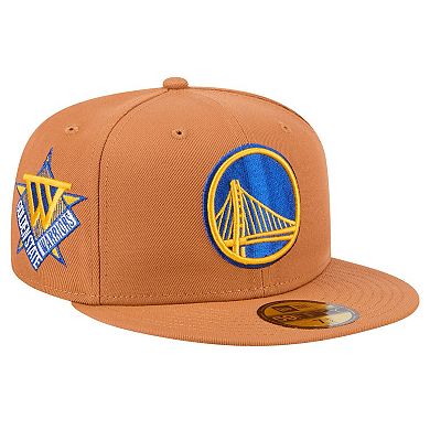 Men's New Era Tan Golden State Warriors Color Pack 59FIFTY Fitted Hat