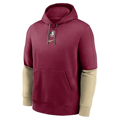 Men's Nike Garnet/Gold Florida State Seminoles Sideline Club Pullover Hoodie