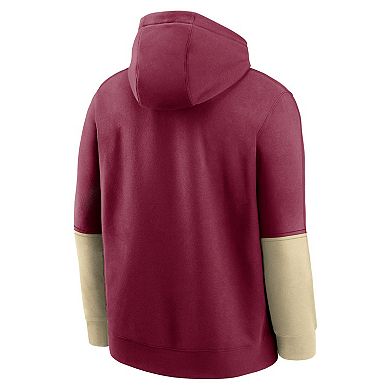 Men's Nike Garnet/Gold Florida State Seminoles Sideline Club Pullover Hoodie