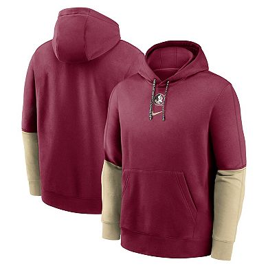 Men's Nike Garnet/Gold Florida State Seminoles Sideline Club Pullover Hoodie