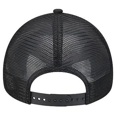 Men's New Era Black Chicago White Sox 9FORTY A-Frame Trucker Adjustable Hat