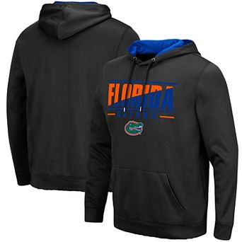 Men's Colosseum Black Florida Gators Slash Stack 2.0 Pullover Hoodie
