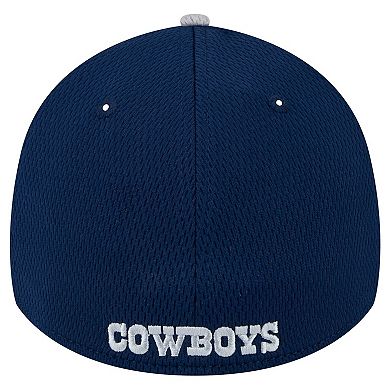 Men's New Era Gray Dallas Cowboys Retro Joe Active Visor Trim 39THIRTY Flex Hat