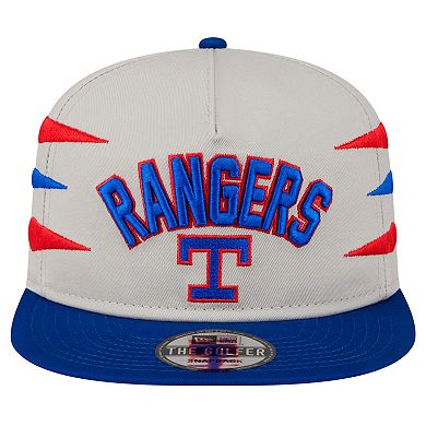 Men's New Era Cream Texas Rangers Iron Golfer Snapback Hat