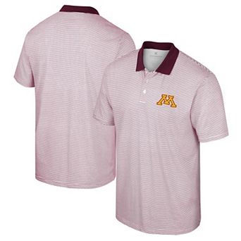 Men's Colosseum White/Maroon Minnesota Golden Gophers Print Stripe Polo