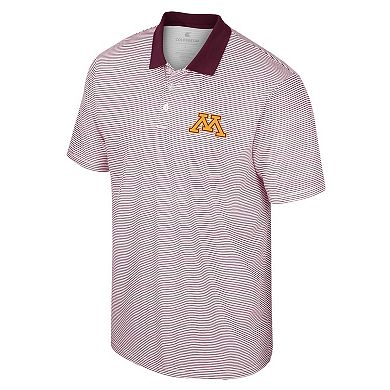 Men's Colosseum White/Maroon Minnesota Golden Gophers Print Stripe Polo
