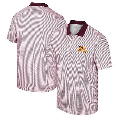 Men's Colosseum White/Maroon Minnesota Golden Gophers Print Stripe Polo