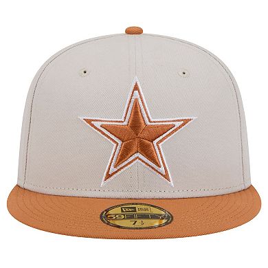 Men's New Era Stone/Brown Dallas Cowboys Two-Tone Color Pack 59FIFTY Fitted Hat