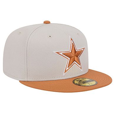 Men's New Era Stone/Brown Dallas Cowboys Two-Tone Color Pack 59FIFTY Fitted Hat
