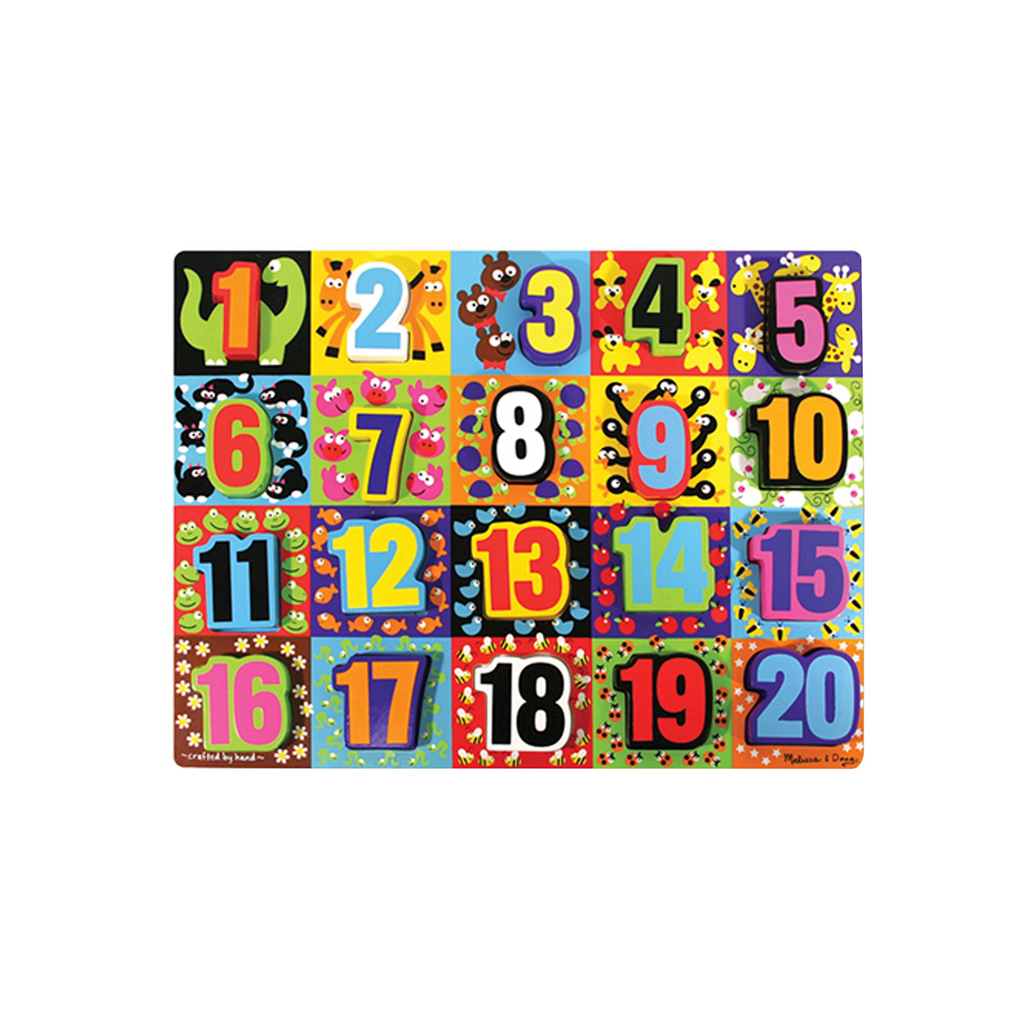 Melissa & Doug Jumbo Numbers Chunky Puzzle, Multicolor