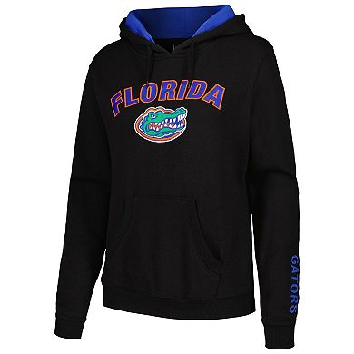 Women's Colosseum Black Florida Gators Arch & Logo Pullover Hoodie