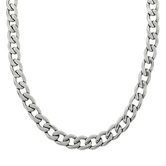LYNX Stainless Steel Curb Chain Necklace - 22 in - Men