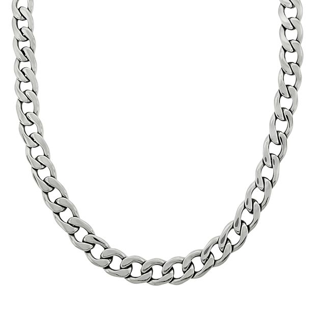 Stainless Steel Curb Chain Necklace 22