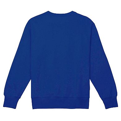 Men's Mitchell & Ness Royal Denver Broncos Basic Fleece Pullover Sweatshirt