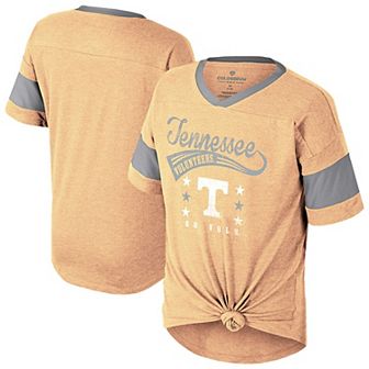 Girls Youth Colosseum Tennessee Orange Tennessee Volunteers Frontier Tie Front T-Shirt