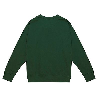 Men's Mitchell & Ness Green Green Bay Packers Basic Fleece Pullover Sweatshirt