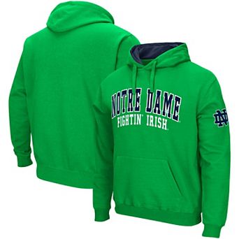 Men's Colosseum Green Notre Dame Fighting Irish Double Arch Pullover Hoodie